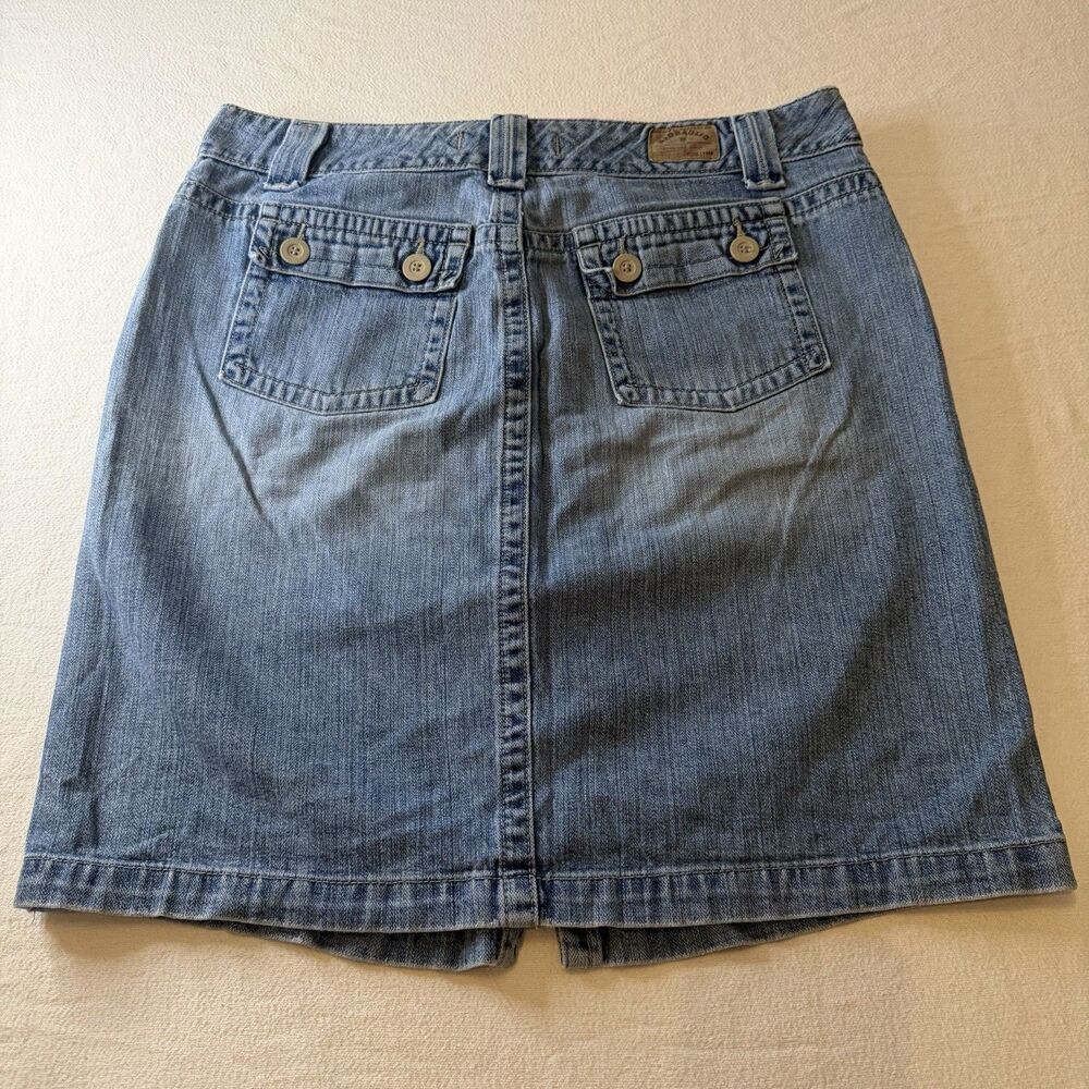 VTG Hydraulic Denim Blue Jean Slit Skirt Size 13/14Y2K Preppy Grunge Hipster - Picture 8 of 9